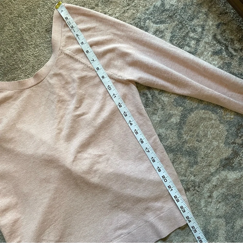 Victoria’s Secret Baby Pink Open Back 3/4 Sleeve Balletcore Sweater Small